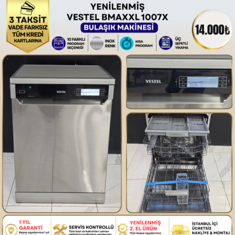 VESTEL BMA-XXL 1007 X INOX BULAŞIK MAKİNESİ