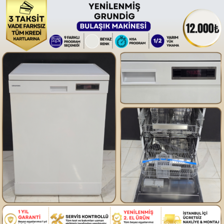 GRUNDIG 9 PROGRAMLI DİJİTAL BEYAZ BULAŞIK MAKİNESİ