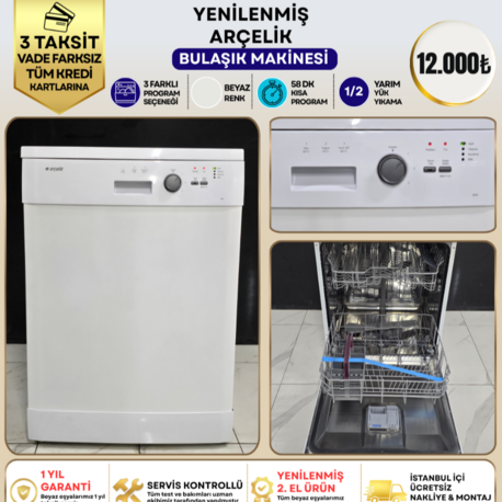 ARÇELİK 6231 A+ 3 PROGRAMLI BULAŞIK MAKİNESİ 