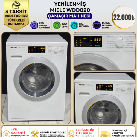 MIELE WDD020 8 KG 1400 DEVİR ÇAMAŞIR MAKİNESİ