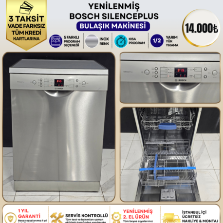 BOSCH SILENCEPLUS 5 PROGRAMLI INOX BULAŞIK MAKİNESİ