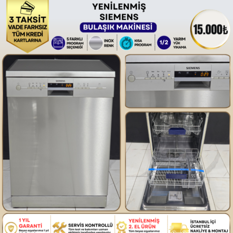 SIEMENS 5 PROGRAMLI INOX BULAŞIK MAKİNESİ  