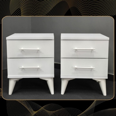 SİTİL WHITE 2 ADET KOMODİN