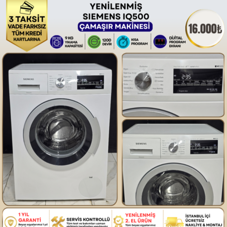 SIEMENS iQ500 9 KG 1200 DEVİR ÇAMAŞIR MAKİNESİ