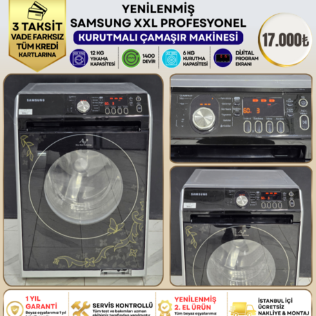 SAMSUNG XXL PROFESYONEL 12 KG/7 KG KURUTMALI ÇAMAŞIR MAKİNESİ
