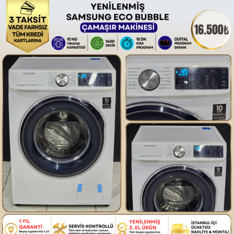 SAMSUNG ECO BUBBLE 10 KG 1400 DEVİR ÇAMAŞIR MAKİNESİ
