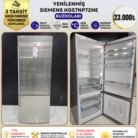SIEMENS KG57NP72NE INOX 505 LT NO-FROST BUZDOLABI