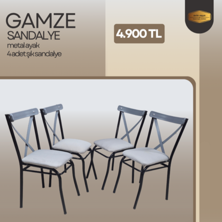 4 ADET GAMZE SANDALYE