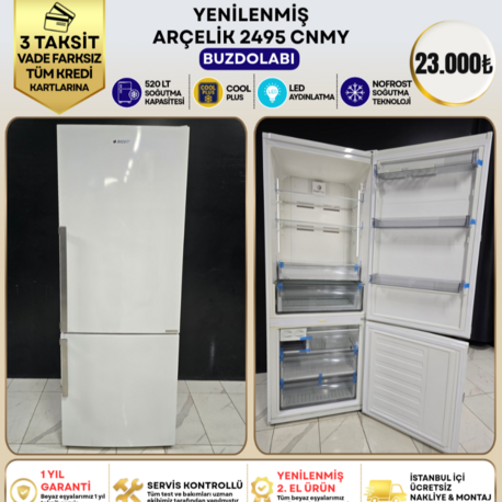ARÇELİK 2495 CNMY 520 LT KOMBİ NO-FROST BUZDOLABI