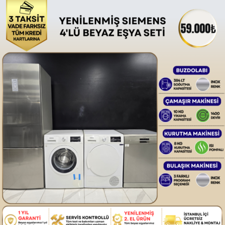 SIEMENS 4'LÜ BEYAZ EŞYA SETİ 