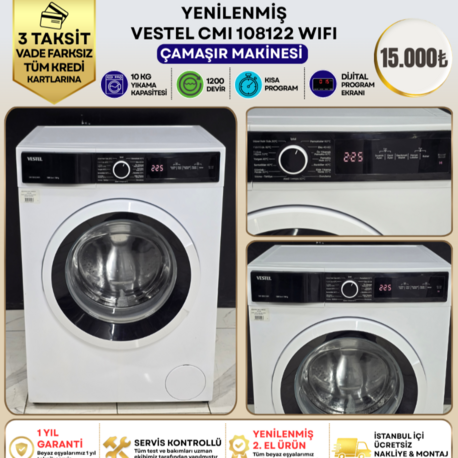 VESTEL CMI 108122 WIFI 10 KG 1200 DEVİR ÇAMAŞIR MAKİNESİ