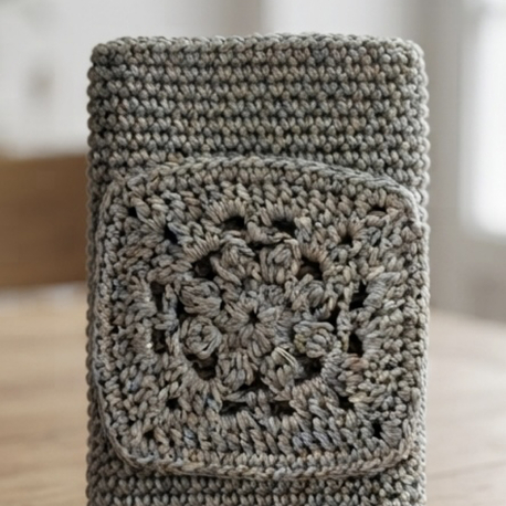 Granny Square El Örgüsü Telefon Kılıfı | Handmade Crochet Phone Sleeve