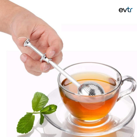 Paslanmaz Çelik Bitki Çayı Demleme Süzgeci 18 cm – 5 cm Çap