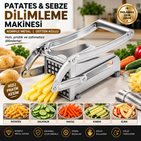 Manuel Patates & Sebze Dilimleme Makinesi 