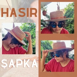Hasır Şapka/Deri kemer