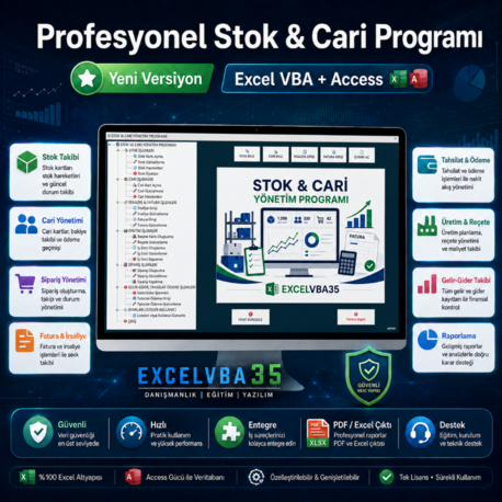 Profesyonel Stok ve Cari Takip Programı | Üretim Takip Programı | Depo Takip Programı