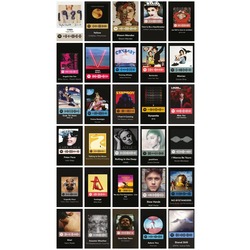 Müzik Albüm Poster Seti 30'lu Duvar Posteri Seti Oda Dekoru Kolaj Seti Poster Seti