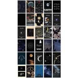 Cosmic 30'lu Duvar Posteri Seti Oda Dekoru Cosmic Poster Seti