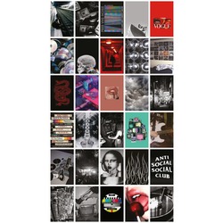 Grunge 30'lu Duvar Posteri Seti Oda Dekoru Grunge Poster Seti