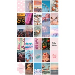Aesthetic Summer 30'lu Duvar Posteri Seti Oda Dekoru Aesthetic Summer Poster Seti