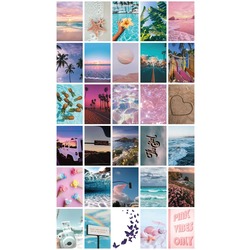 Aesthetic Summer 30'lu Duvar Posteri Seti Oda Dekoru Aesthetic Summer Poster Seti