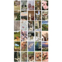 Aesthetic Flowers 30'lu Duvar Posteri Seti Oda Dekoru Aesthetic Flowers Poster Seti