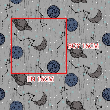 Uzay Teması Yağmur Dokulu Pijama Desen Tasarımı