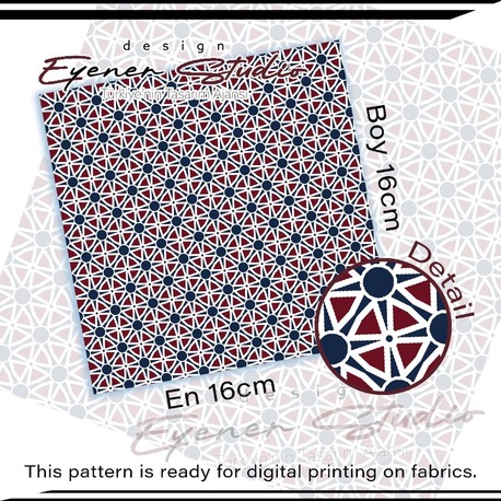 Geometrik Altıgen Desen 5 Varyantlı
