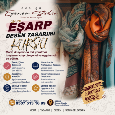 Eşarp Desen Tasarımı ve Dijital baskı püf noktaları