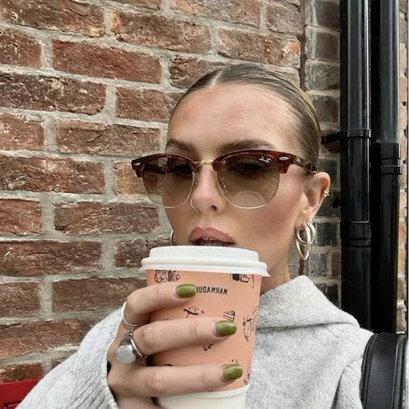 Rayban Unisex Clubmaster Kahverengi Yeni Sezon Gözlük E01S34RA