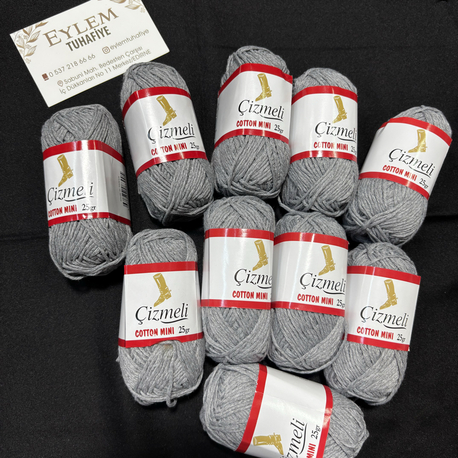 25 gr Gri Koton Amigurumi İpi