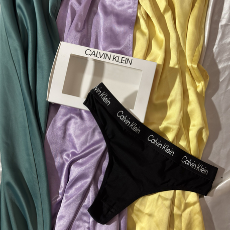 Calvin Klein siyah Renk Pamuklu Thong Seti