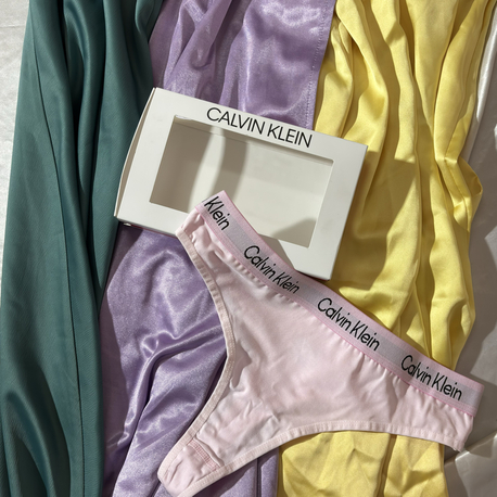 Calvin Klein toz pembe Renk Pamuklu Thong Seti