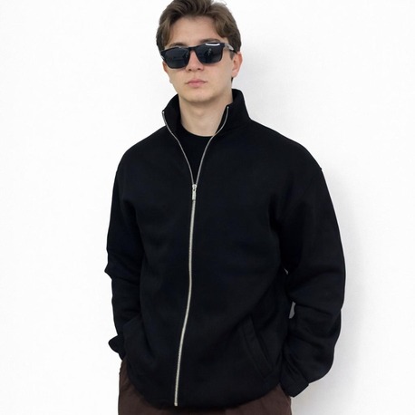 Erkek Full Zip Siyah Hırka
