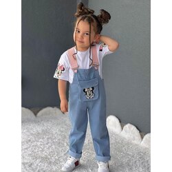 minnie kollari baskılı salopet takım