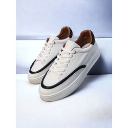 BYKİ LV5 BEYAZ SİYAH ÇİZGİ SPOR AYAKKABI 
