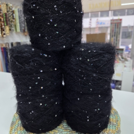 Siyah Gümüş Pullu Moher 600gr