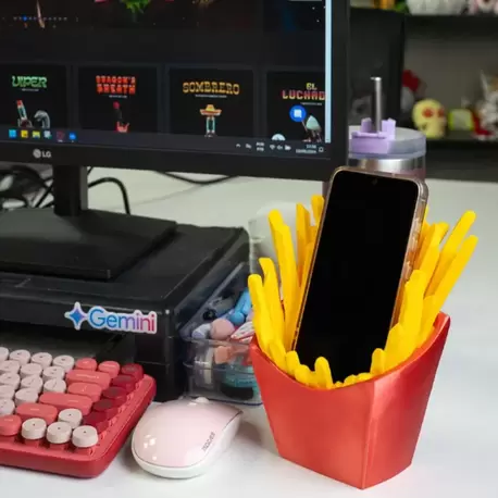 Patates Kızartması Telefon Tutucu