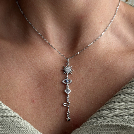 Silver Sembollü Y Kolye 