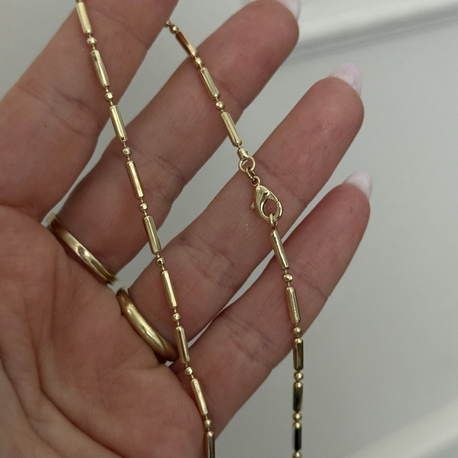 Xuping 45 cm Şerit ve Nokta Zincir Kolye 