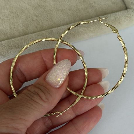 Xuping 4,5 cm Küp Tel Halka Küpe 