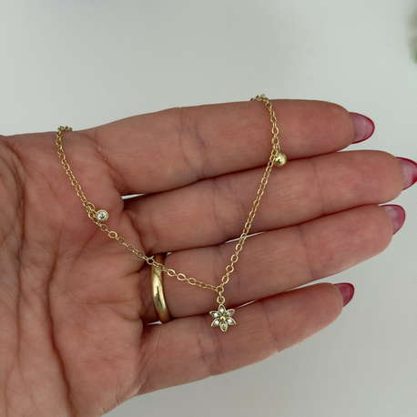 Xuping Mini Çiçek Sallatılı Halhal 