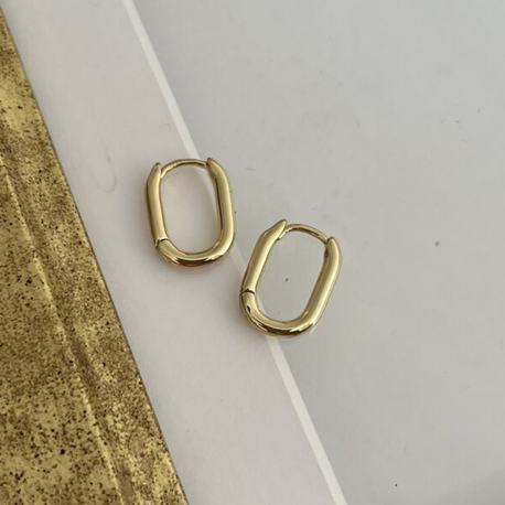 Xuping Mini Dikdörtgen Line Küpe