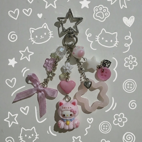 Pink Kitty Charm