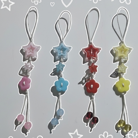 Star Button Phone Charm