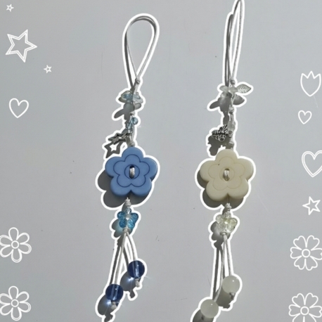 Big Star Button Phone Charm