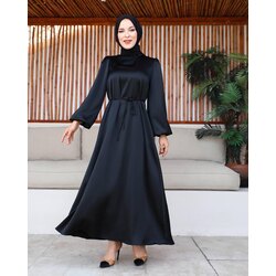 DÖKÜMLÜ ZARA SATEN ELBİSE