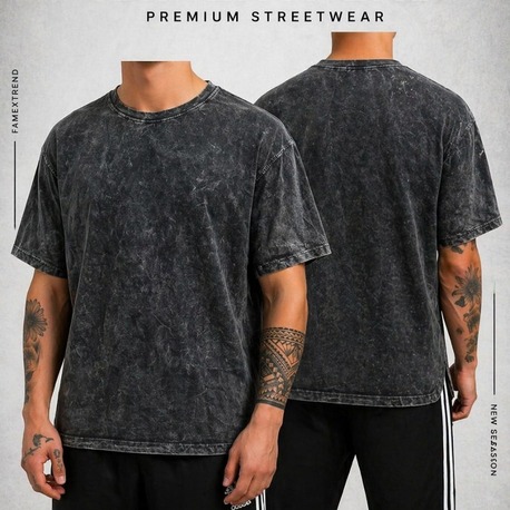 “Streetwear Yıkamalı T-Shirt”
