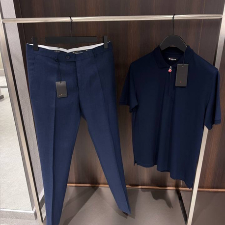 Kiton Lacivert Ham Keten Pantolon