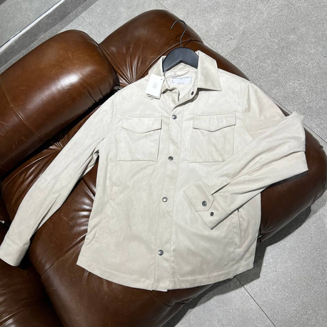 Brunello Cucinelli Ekru Nubuk Ceket